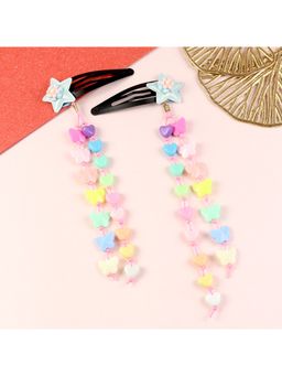 Asthetika Kids - Multi-Color Beads Fashion Hair Clips (Pack of 2) (3-12 Years)