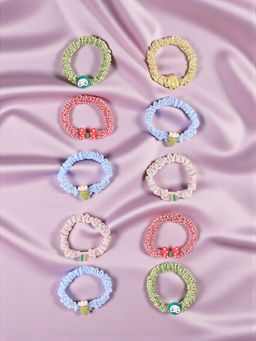 Ribbon Candy - Multi-Color Synthetic Fashion Pair of Rubber Band (16 Years And Above)