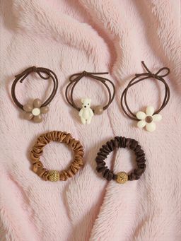 Ribbon Candy - Brown Synthetic Fashion Rubber Band (16 Years And Above)