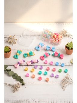 Ribbon Candy - Multi-Color Fashion Rubber Band With Alligator Clips & Claw Clips (16 Years And Above)