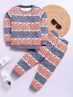 Hopscotch - 2-Piece Text Print Terry Co-ord Set