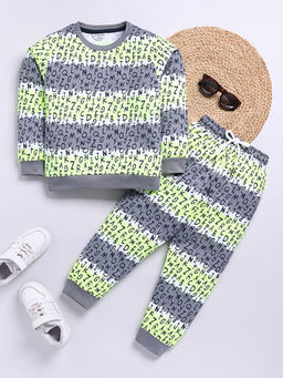 Hopscotch - 2-Piece Text Print Terry Co-ord Set