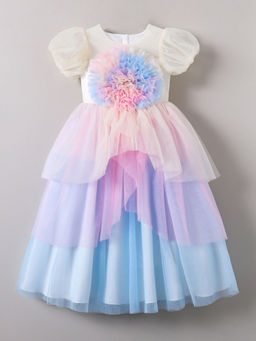 Hopscotch - Embellished Puff Sleeve Gown