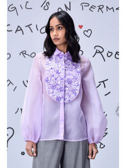 Genes Lecoanet Hemant - 3D Sequence Collar Top- Lavender