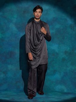 Jatin Malik - Black Kurta with Trouser