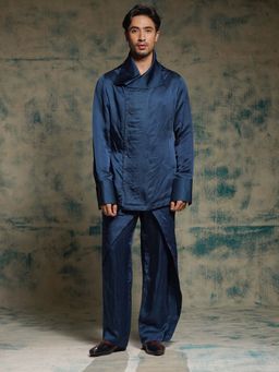 Jatin Malik - Teal Stone Kurta with Trouser