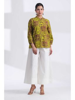 JAIPURRANG - Tiger Digital Print Crop Shirt