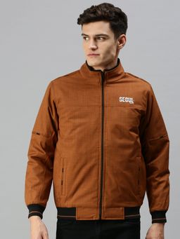 SHOWOFF - Men Casual Solid Rust Jacket