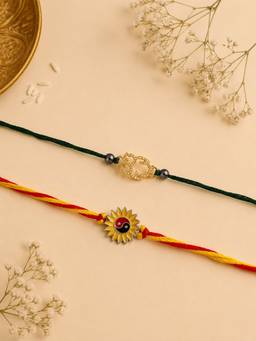 VIRAASI - Multi-Color Thread Minimal Rakhi Set