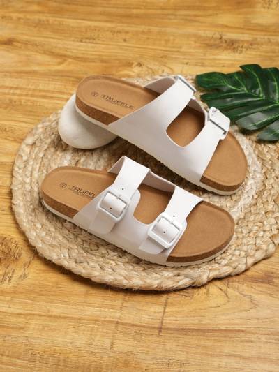 White Solid Flats