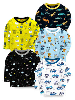 Kuchipoo - Boys Multi-Color Print T-Shirts (Pack of 5)