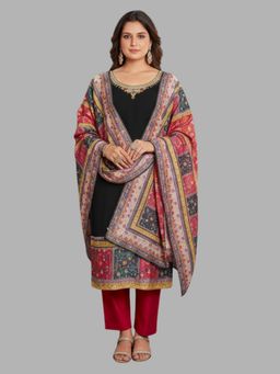 Tansi - Black Kurta with Pant and Dupatta