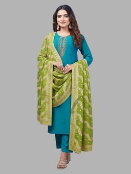 Tansi - Blue Kurta with Pant and Dupatta