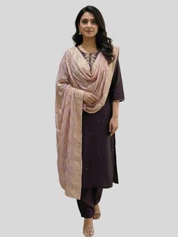 Tansi - Purple Kurta with Pant and Dupatta