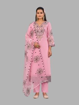 Tansi - Light Pink Kurta with Pant and Dupatta