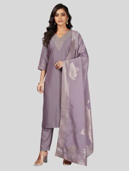 Tansi - Lavender Kurta with Pant and Dupatta