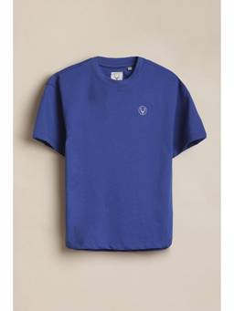 Allen Solly - Boys Blue Solid Crew Neck T-Shirt