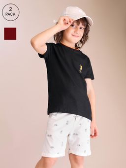 U.S. POLO ASSN. - Kids Boys Pure Cotton Regular Fit T-Shirt (Pack of 2)