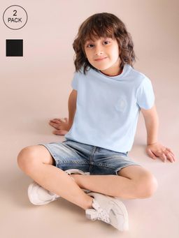 U.S. POLO ASSN. - Kids Boys Pure Cotton Regular Fit T-Shirt (Pack of 2)