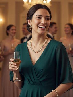 Yellow Chimes - Women Multi-Color Pearl Gold Plated Jewellery Set