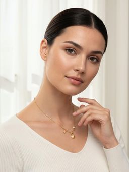 Yellow Chimes - Women Seashell Starfish Charm Gold Plated Necklace