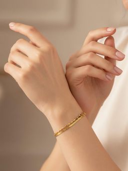 Yellow Chimes - Women Chic Double Chain Gold Plated Bracelet