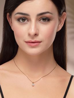 Karatcart - Women Gold-Tone Sparkling Crystal Pendant Necklace