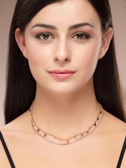 Karatcart - Women White Dainty Floral Charms Elegant Necklace