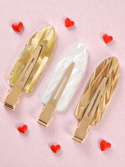 OOMPH - Women Multi-Color Hair Clips (Pack of 3)