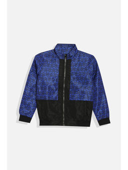 Allen Solly - Boys Navy Print Regular Fit Jacket