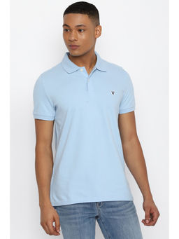 American Eagle - Men Blue Slim Fit Flex Pique Polo Shirt