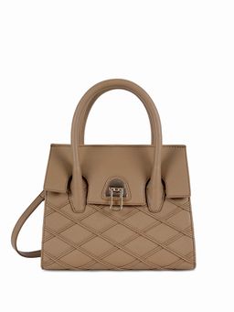HIE - Brown Solid Synthetic Leather Hand Bag