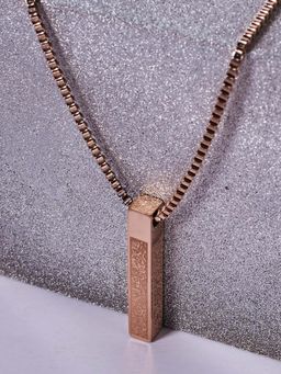 Salty Alpha - Men Heliocentric Rose Gold Pendant Necklace