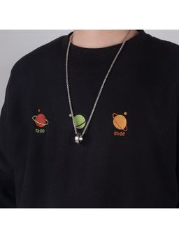 Salty Alpha - Men Cosmo Ring Silver Necklace