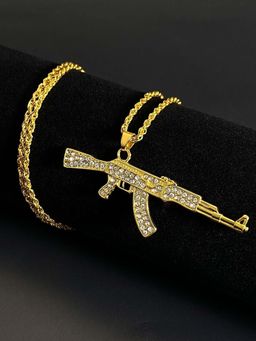 Salty Alpha - Men Ak 47 Golden Chain Necklace