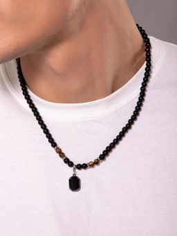Salty Alpha - Men Black Stone Magic Beads Necklace