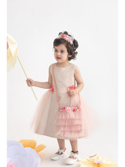 A Little Fable - Fairy Deep Bloom Beige Dress