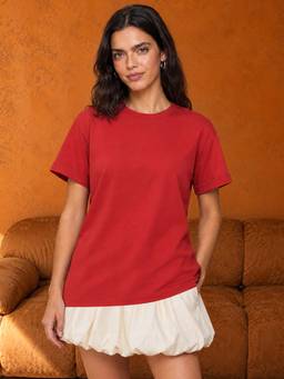 Bewakoof - Women Red Boyfriend T-Shirt