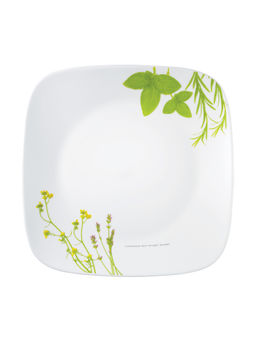 Corelle - Asia Collection European Herbs 22.9cm Square Round Medium Plate Pack of 6