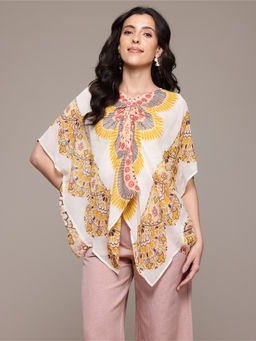 Label Ritu Kumar - Pink Aelda Peplum Solid Top