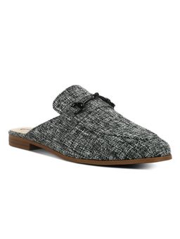 London Rag - Embellished Black Mules