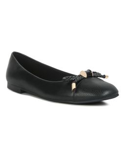London Rag - Textured Black Ballerinas