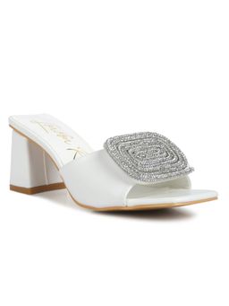 London Rag - Embellished White Heels