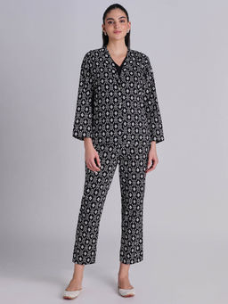 House Of Dharaa - Black Color Co-Ord (Set of 3)