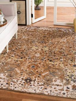 KALEEN - Traditional for Living Area Polyester Self Backing for Longevity Beige