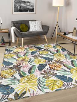 KALEEN - Floral for Living Area Polyester Self Backing for Longevity Multi-Color