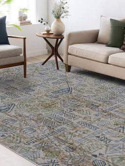 KALEEN - Traditional for Living Area Polyester Self Backing for Longevity Multi-Color