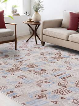 KALEEN - Traditional for Living Area Polyester Self Backing for Longevity Beige