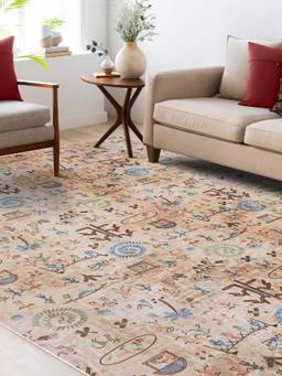 KALEEN - Traditional for Living Area Polyester Self Backing for Longevity Multi-Color