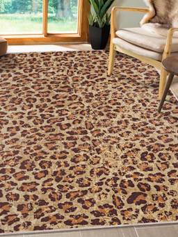 KALEEN - Animal Print for Living Area Polyester Self Backing for Longevity Gold